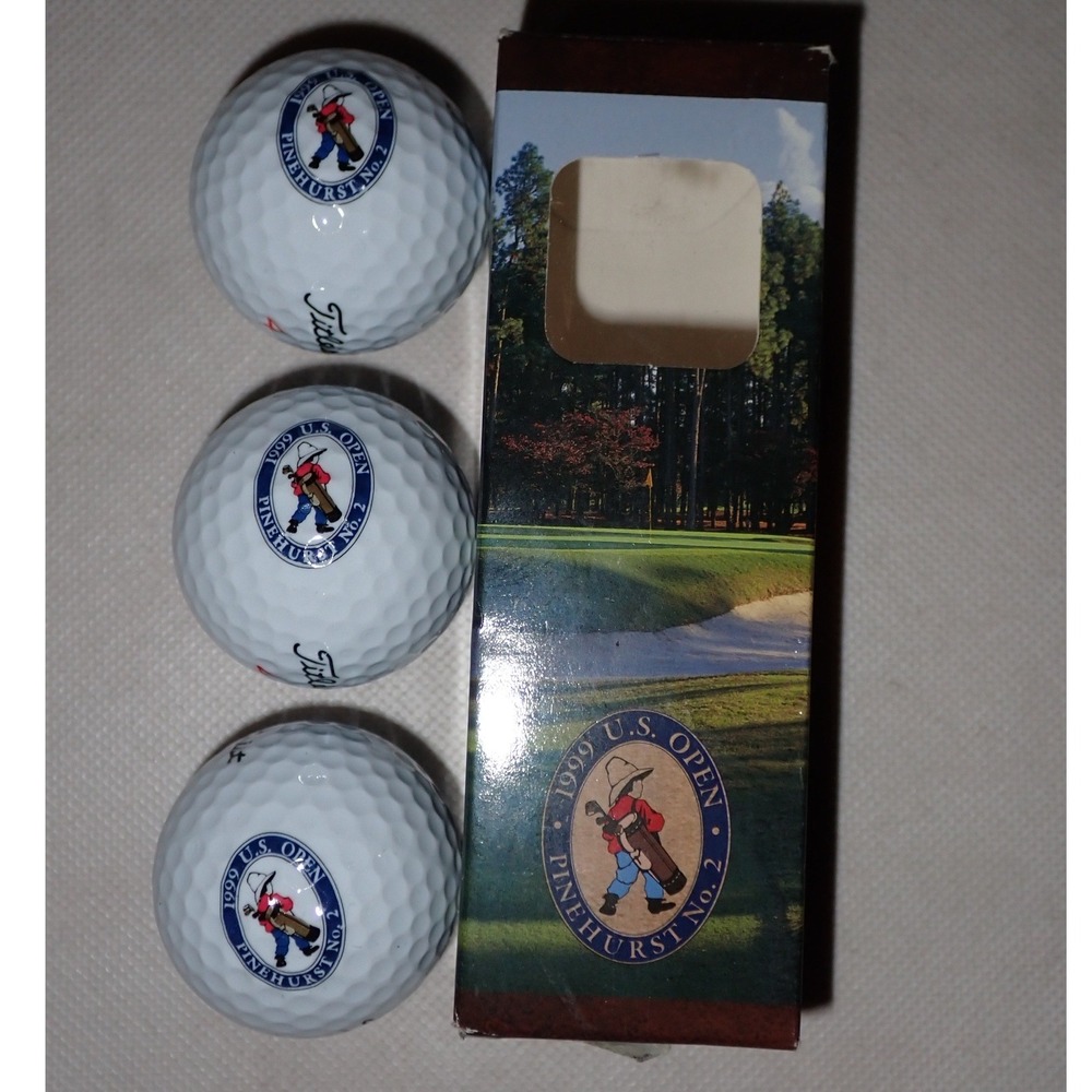 Titleist 1999 U.S. Open Pinehurst No. 2 Golf Balls Sleeve of 3